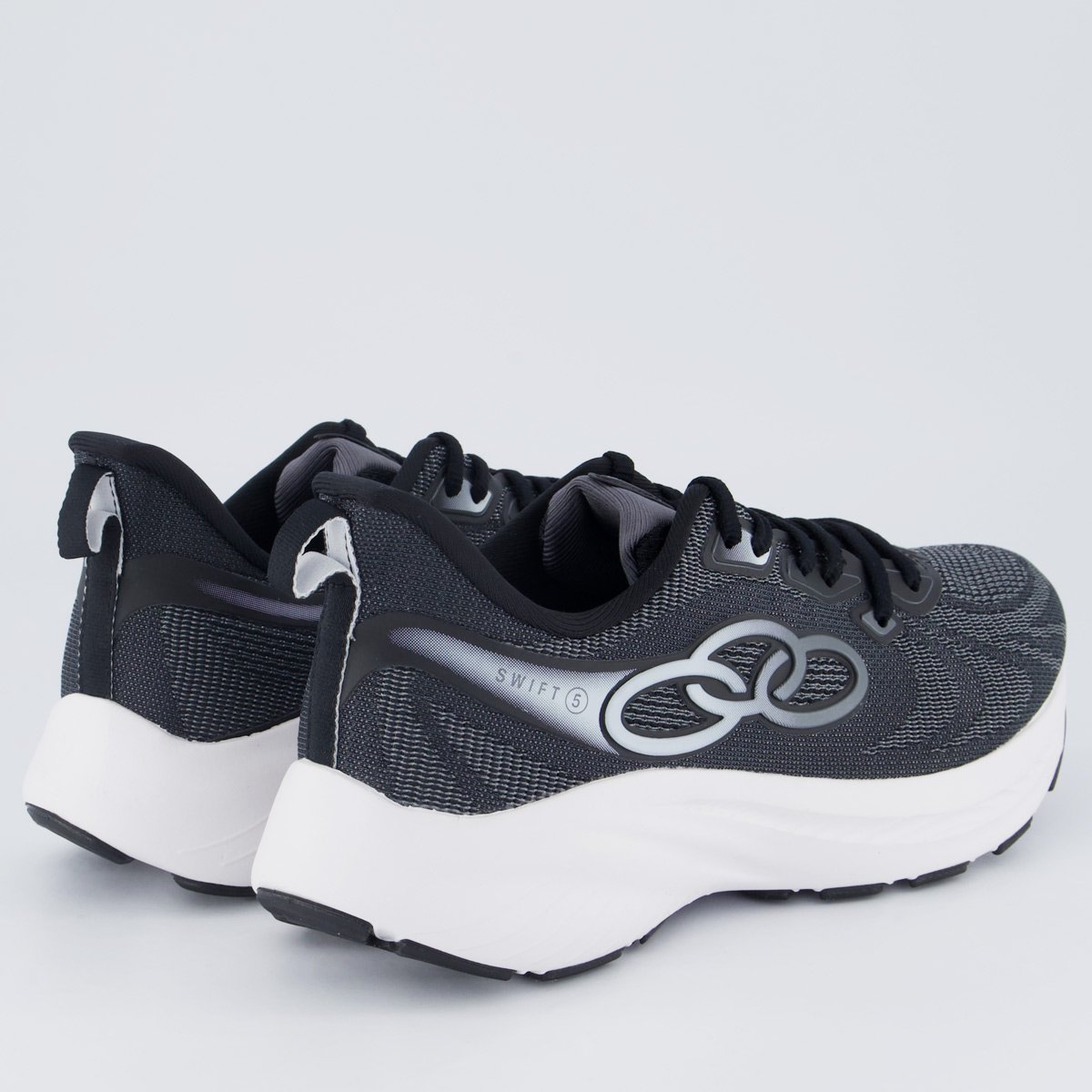Tênis Olympikus Swift 5 Feminino Preto e Branco Cinza/Branco 3