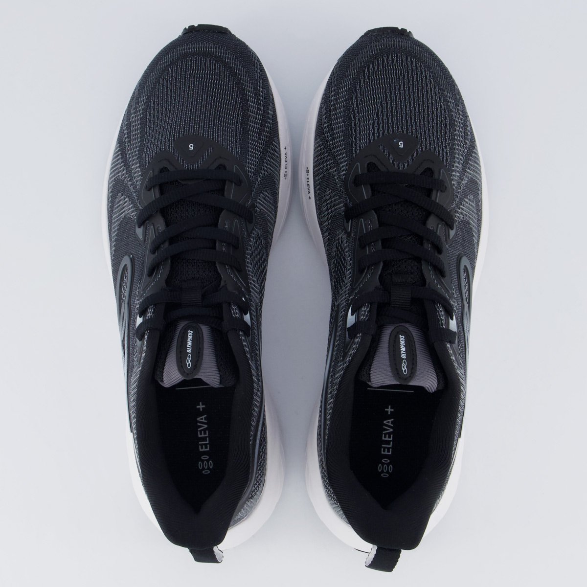 Tênis Olympikus Swift 5 Feminino Preto e Branco Cinza/Branco 4