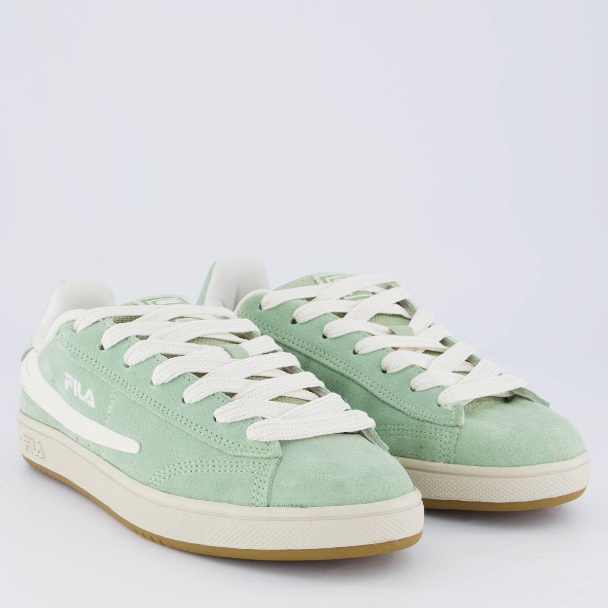 Tênis Fila Court 90 Feminino Verde e Bege Verde/Bege 2