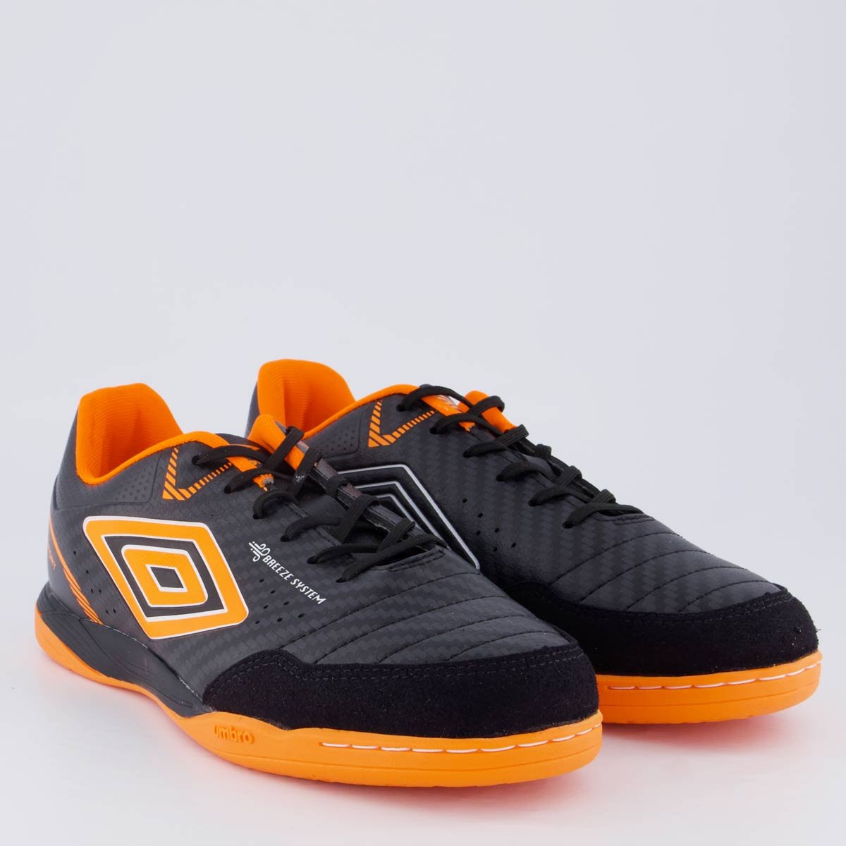 Chuteira Umbro Neo-Confort Futsal Preta e Laranja Preto/Laranja 2