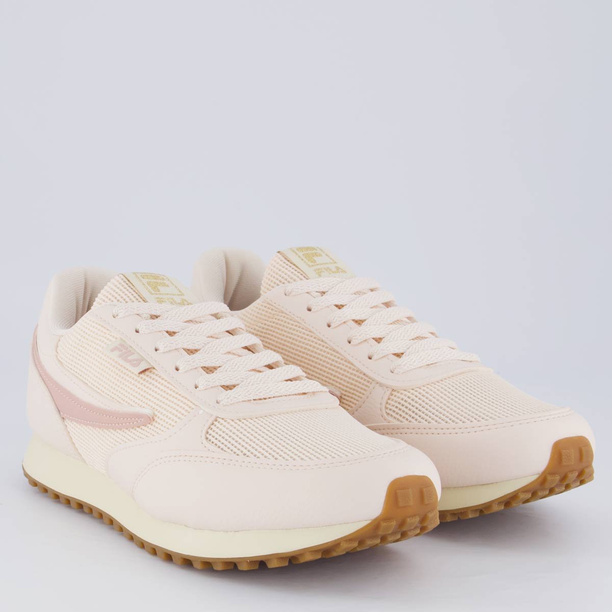 Tênis Fila Renno Classic Feminino Rosa e Bege Rosa/Bege 2
