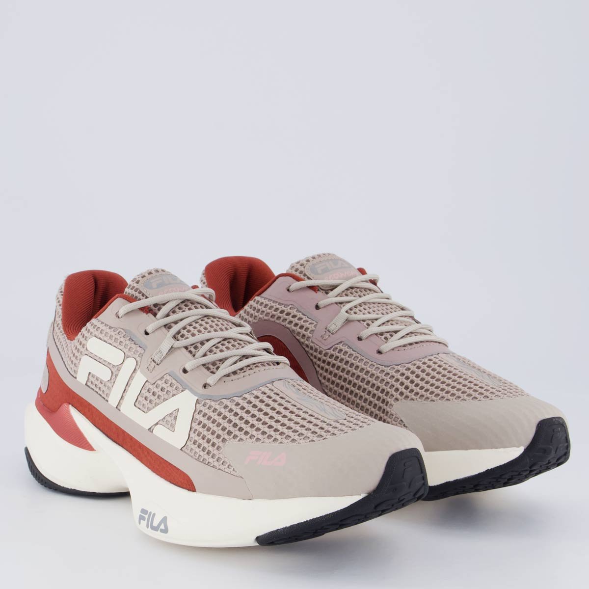 Tênis Fila Recovery Feminino Bege e Bordô Bege/Bordô 2