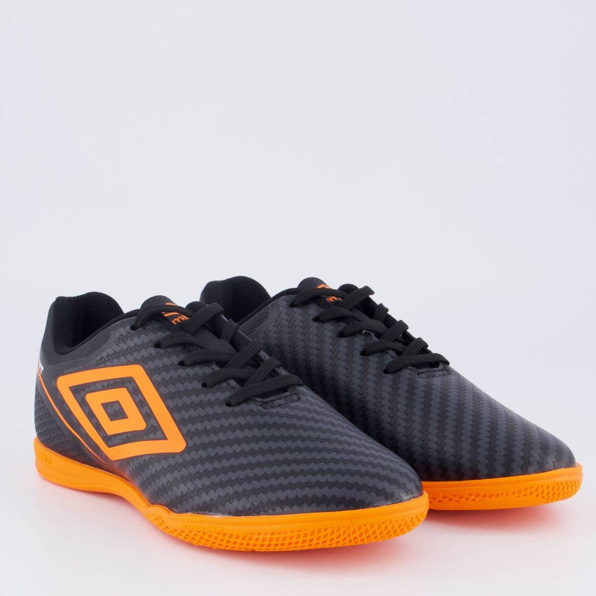Chuteira Umbro Adamant Top Speed Futsal Juvenil Preta Preto/Laranja 2