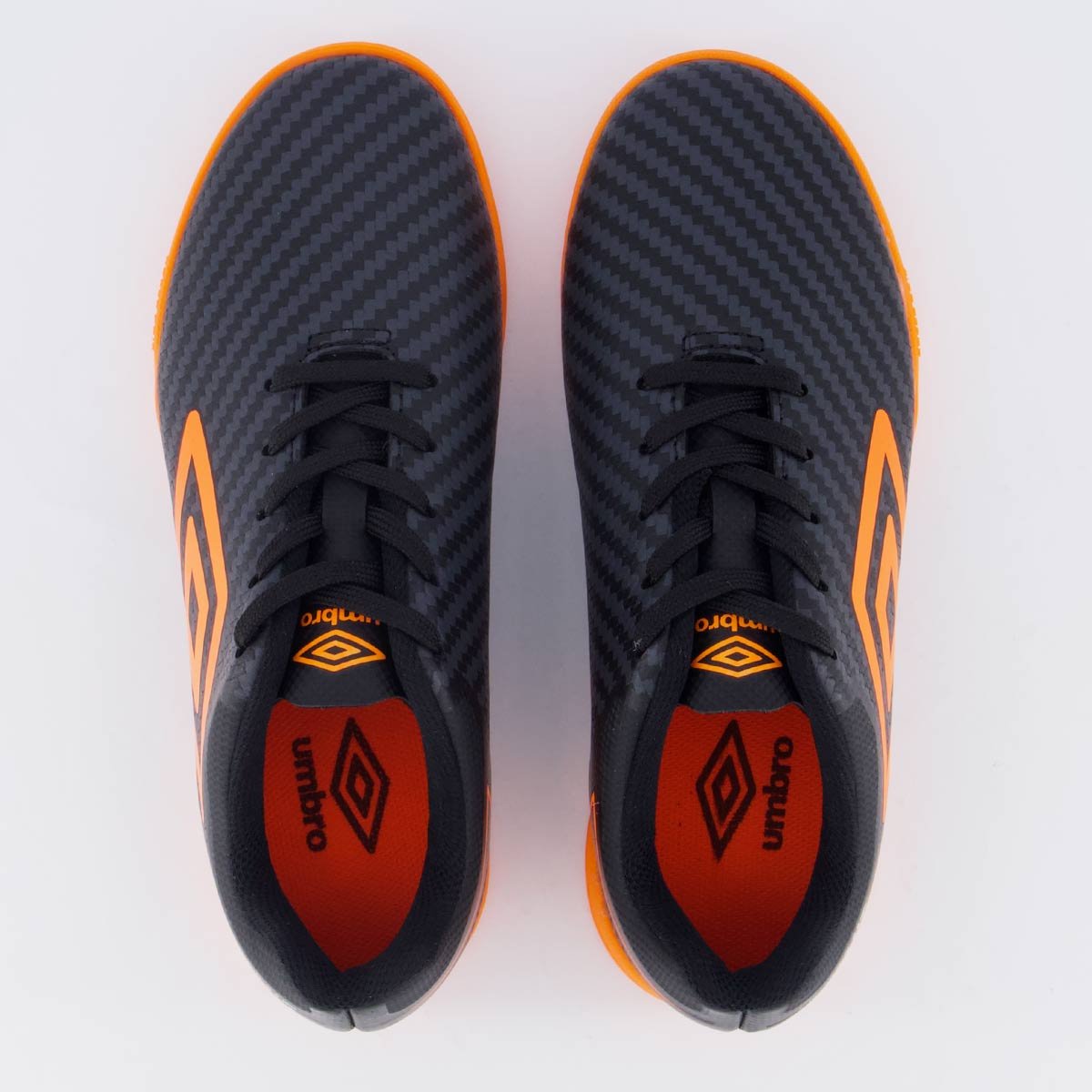 Chuteira Umbro Adamant Top Speed Futsal Juvenil Preta Preto/Laranja 4