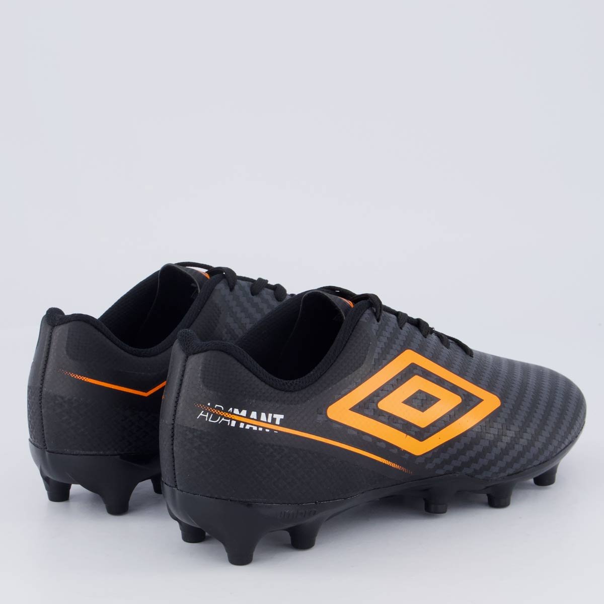 Chuteira Umbro Adamant Top Speed Campo Juvenil Preta e Laranja Preto/Laranja 3