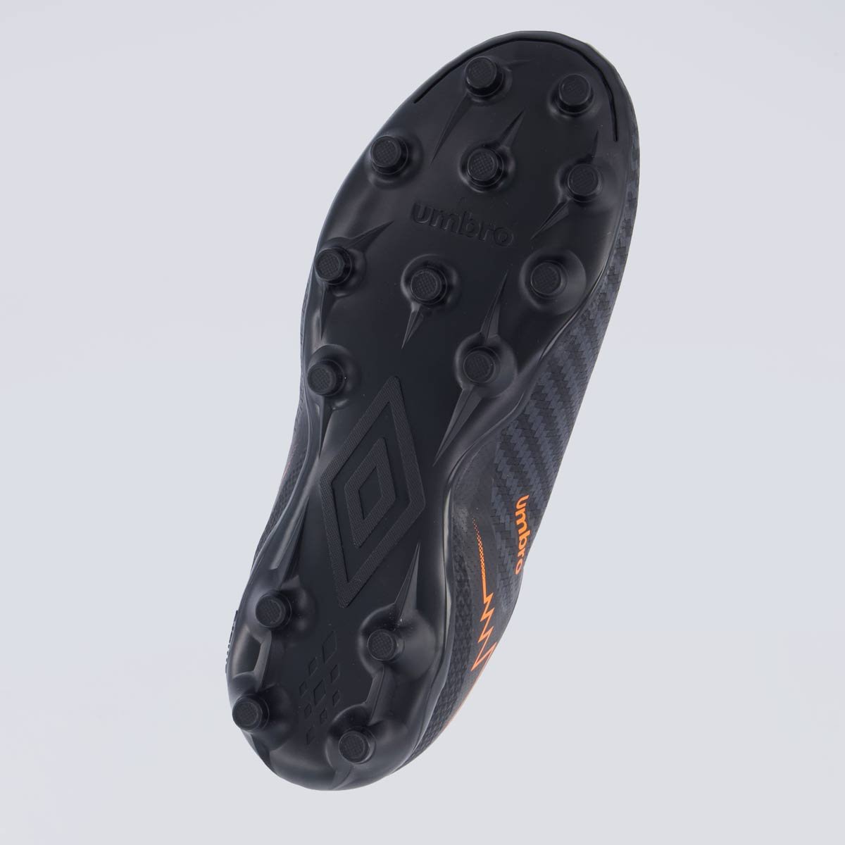 Chuteira Umbro Adamant Top Speed Campo Juvenil Preta e Laranja Preto/Laranja 5