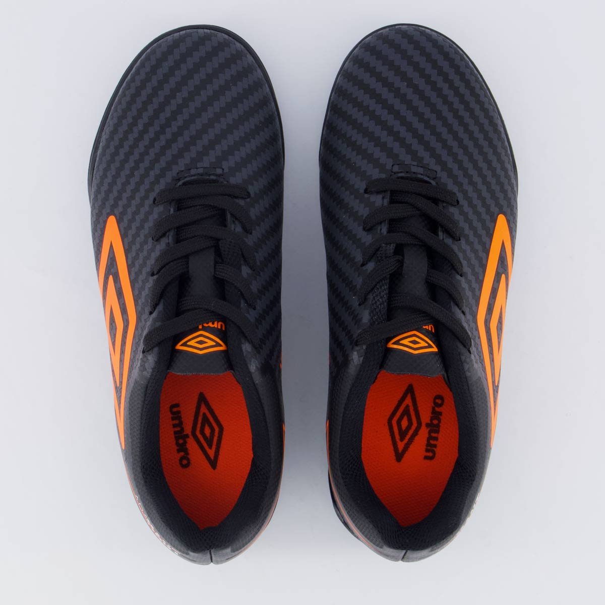 Chuteira Umbro Adamant Top Speed Society Juvenil Preta e Laranja Preto/Laranja 4