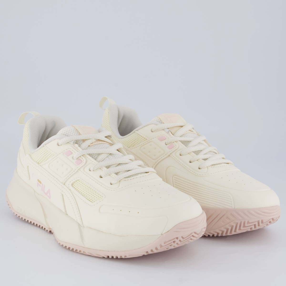 Tênis Fila Precision Feminino Bege e Rosa Bege/Rosa 2