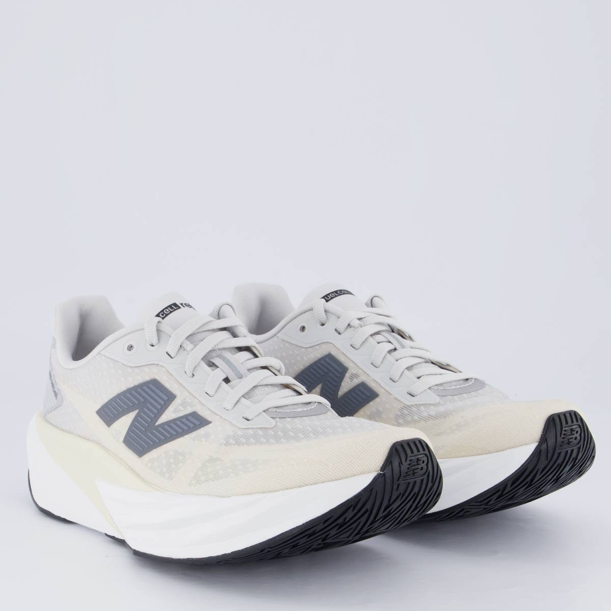 Tênis New Balance Fuelcell Rebel V5 Feminino Bege Bege/Cinza 2
