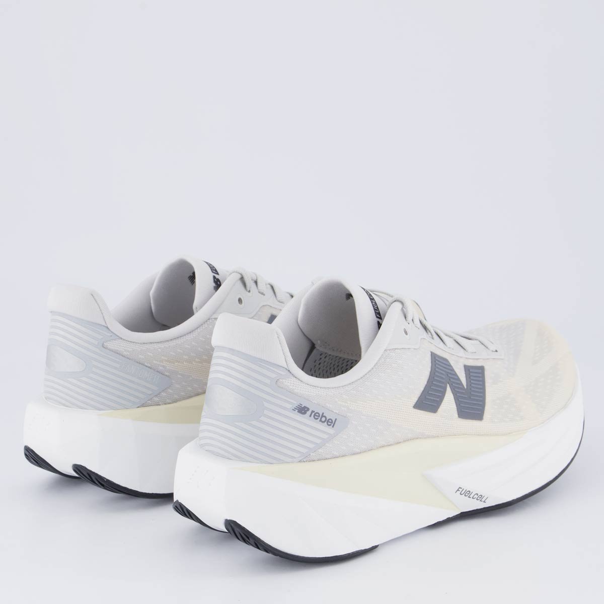 Tênis New Balance Fuelcell Rebel V5 Feminino Bege Bege/Cinza 3
