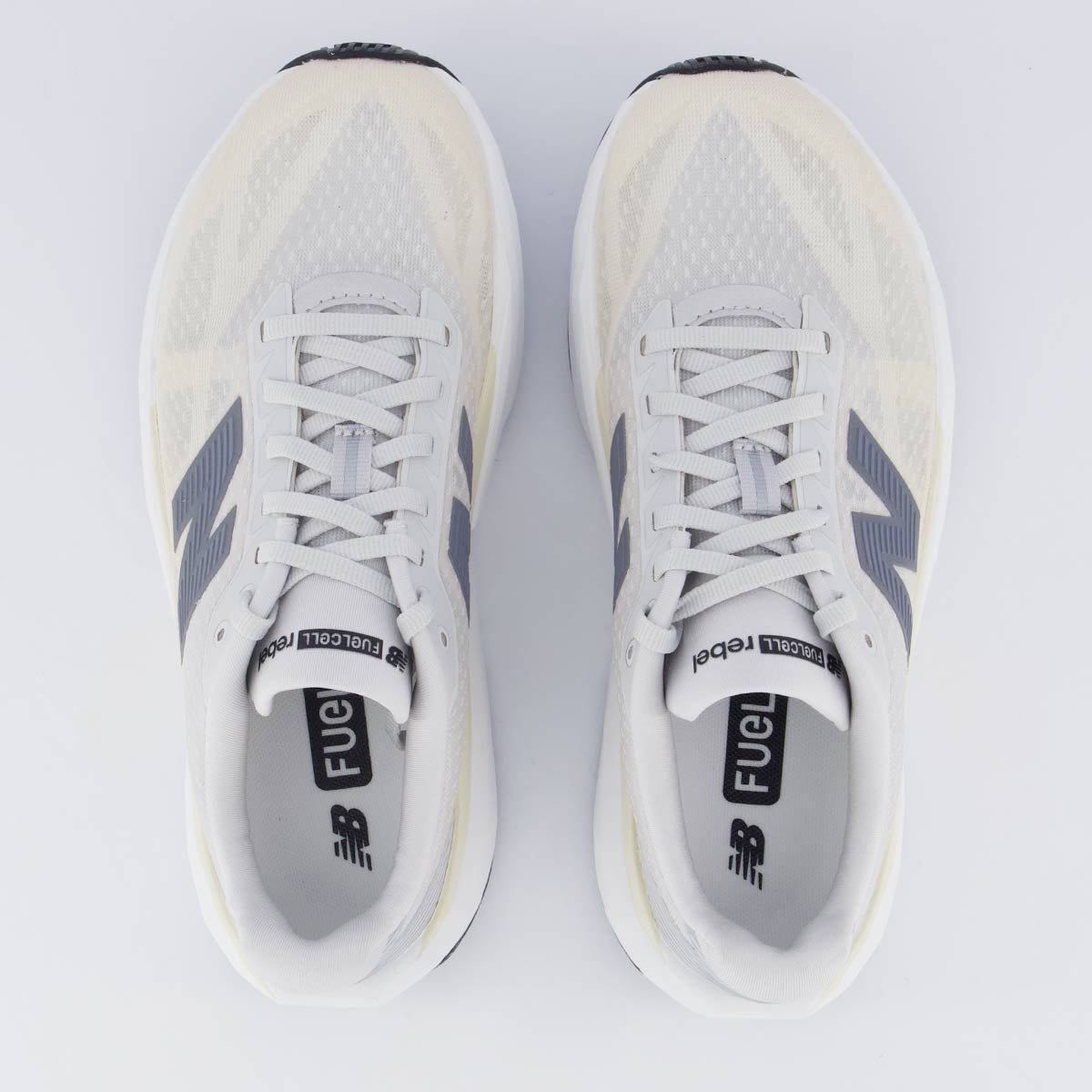 Tênis New Balance Fuelcell Rebel V5 Feminino Bege Bege/Cinza 4