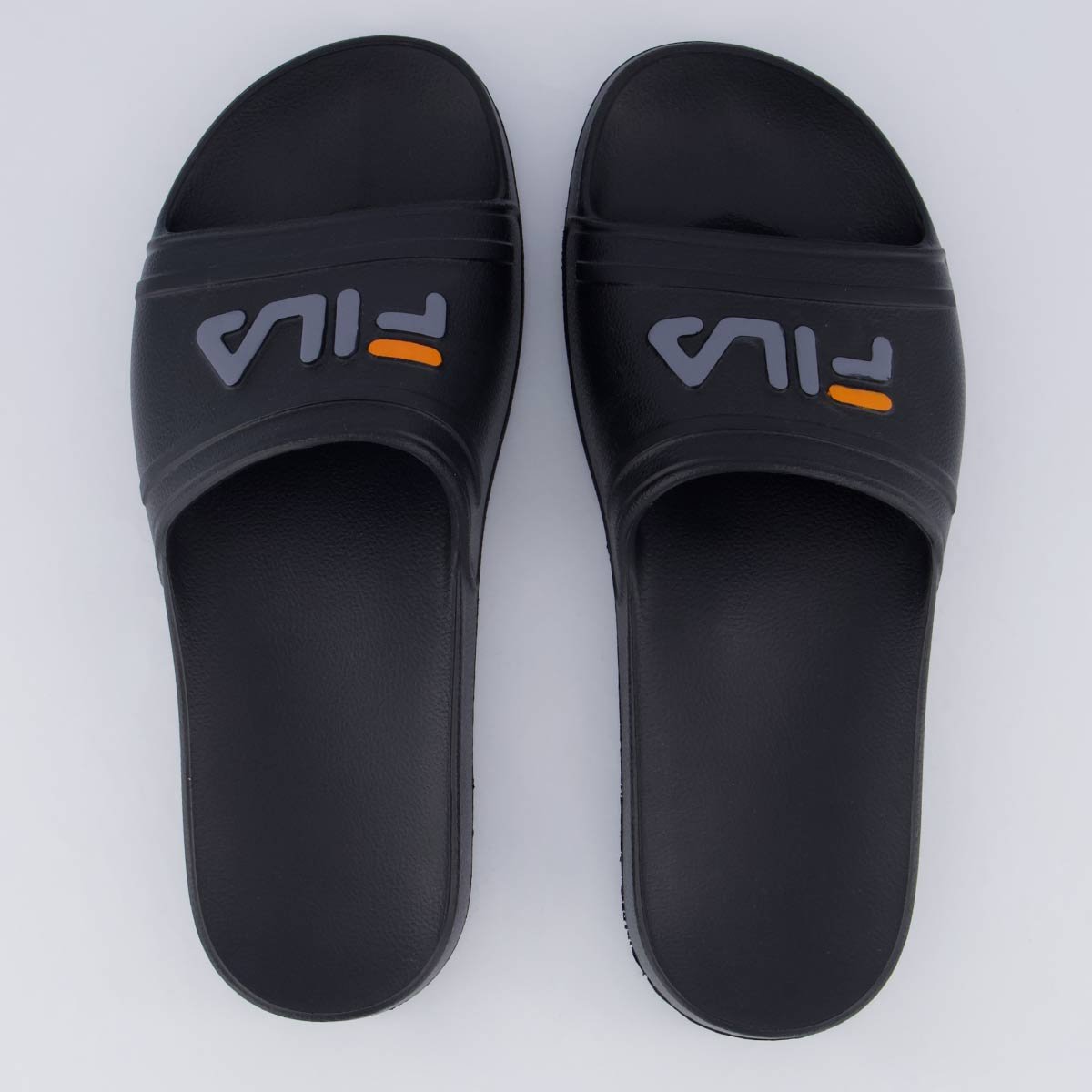 Chinelo Fila Sleek Preto e Cinza