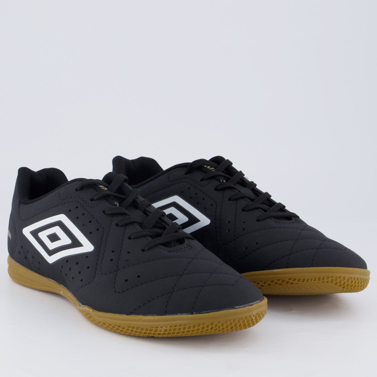 Chuteira Umbro Neo Striker Futsal Preta e Marrom Preto/Marrom 2