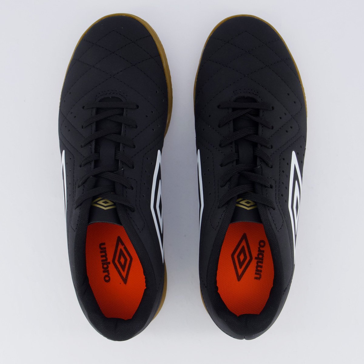 Chuteira Umbro Neo Striker Futsal Preta e Marrom Preto/Marrom 4