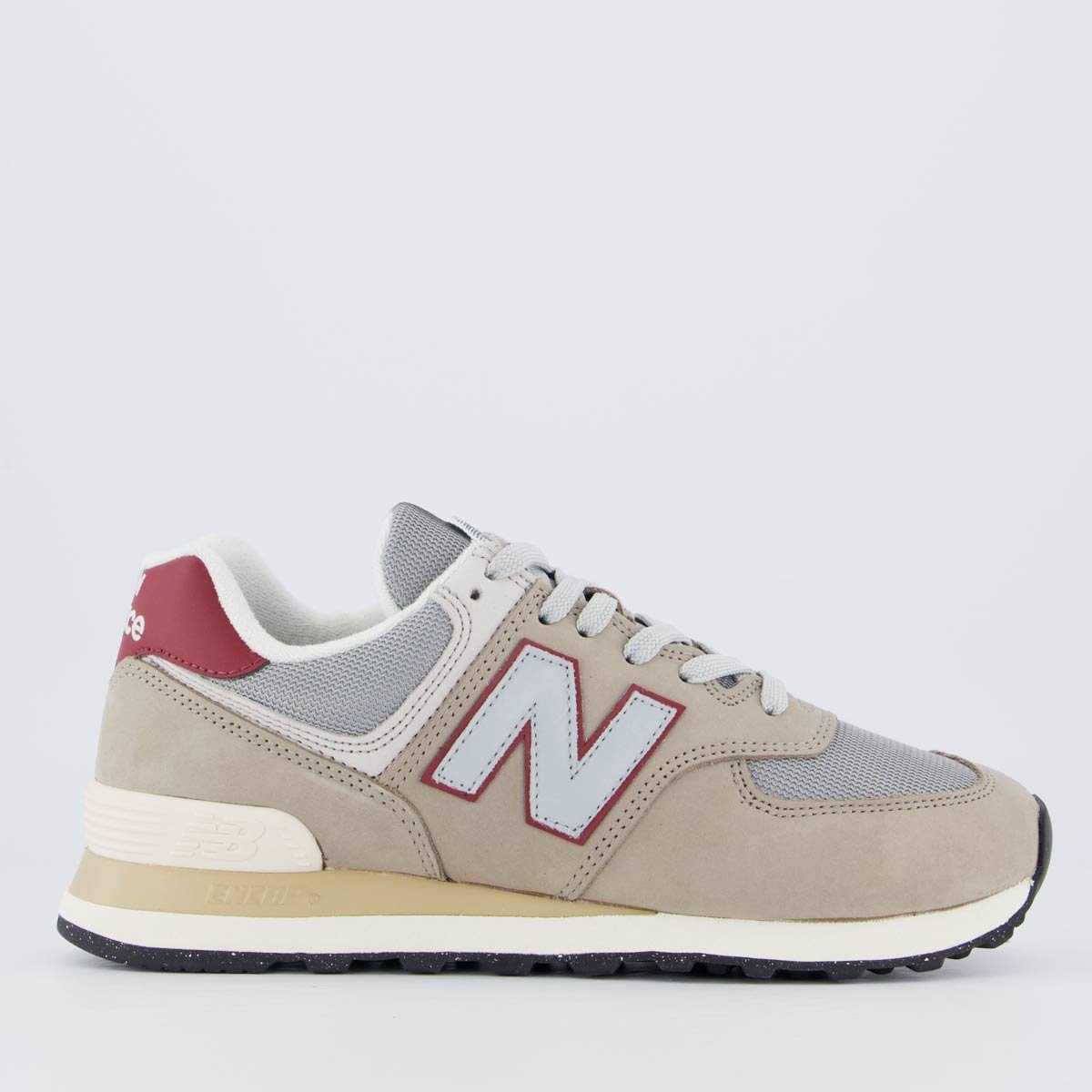 Tênis New Balance 574 V2 Cinza e Bordô