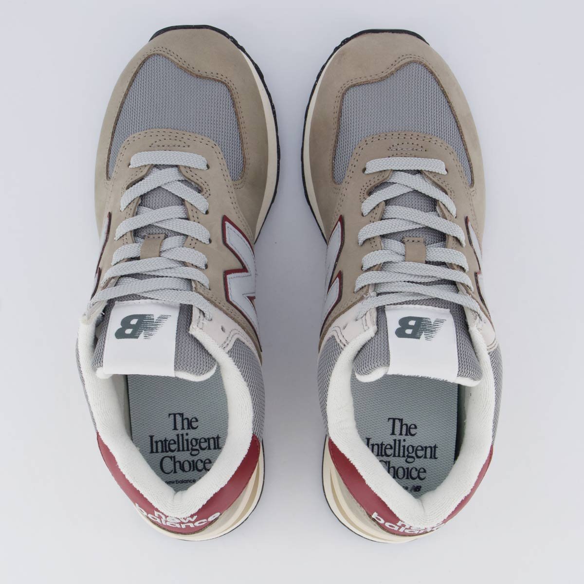 Tênis New Balance 574 V2 Cinza e Bordô Cinza/Bordô 4