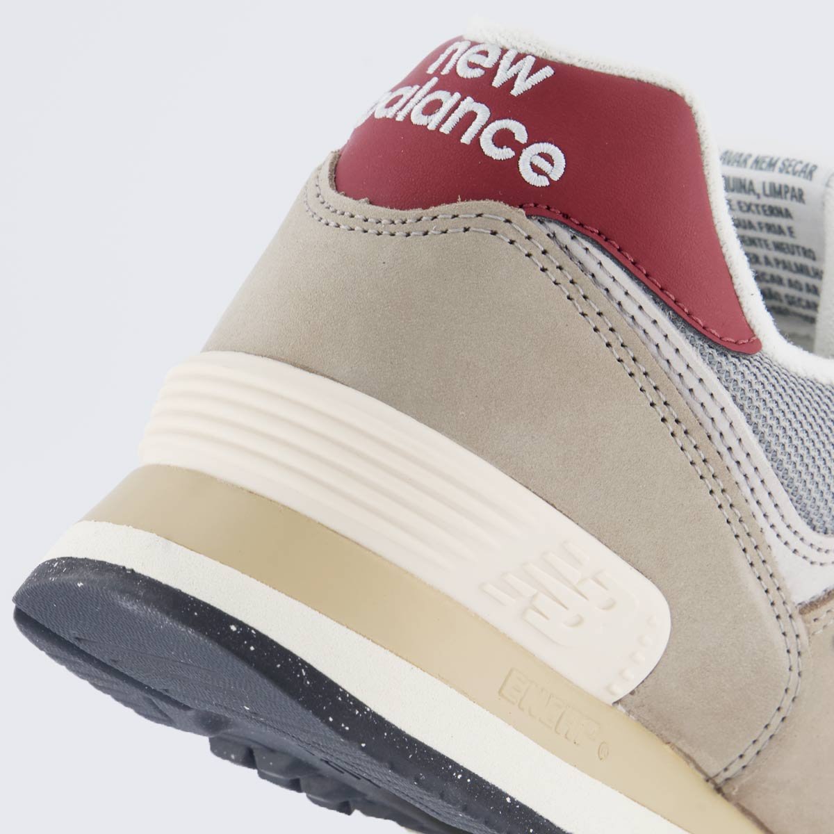 Tênis New Balance 574 V2 Cinza e Bordô Cinza/Bordô 6