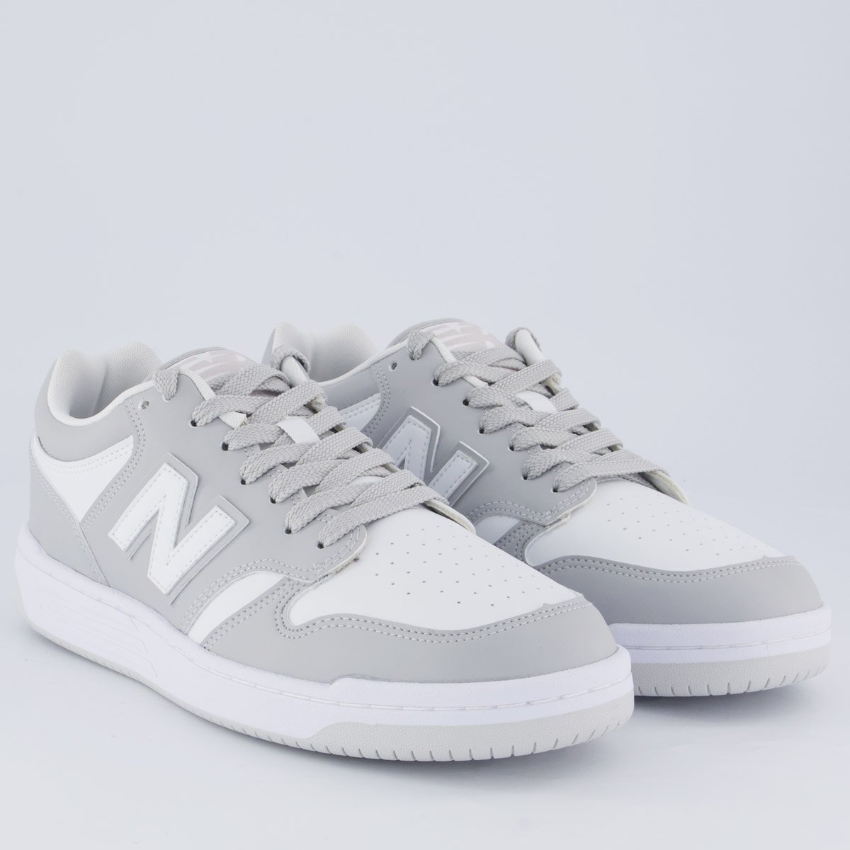 Tênis New Balance 480 Low Cinza e Branco Cinza/Branco 2