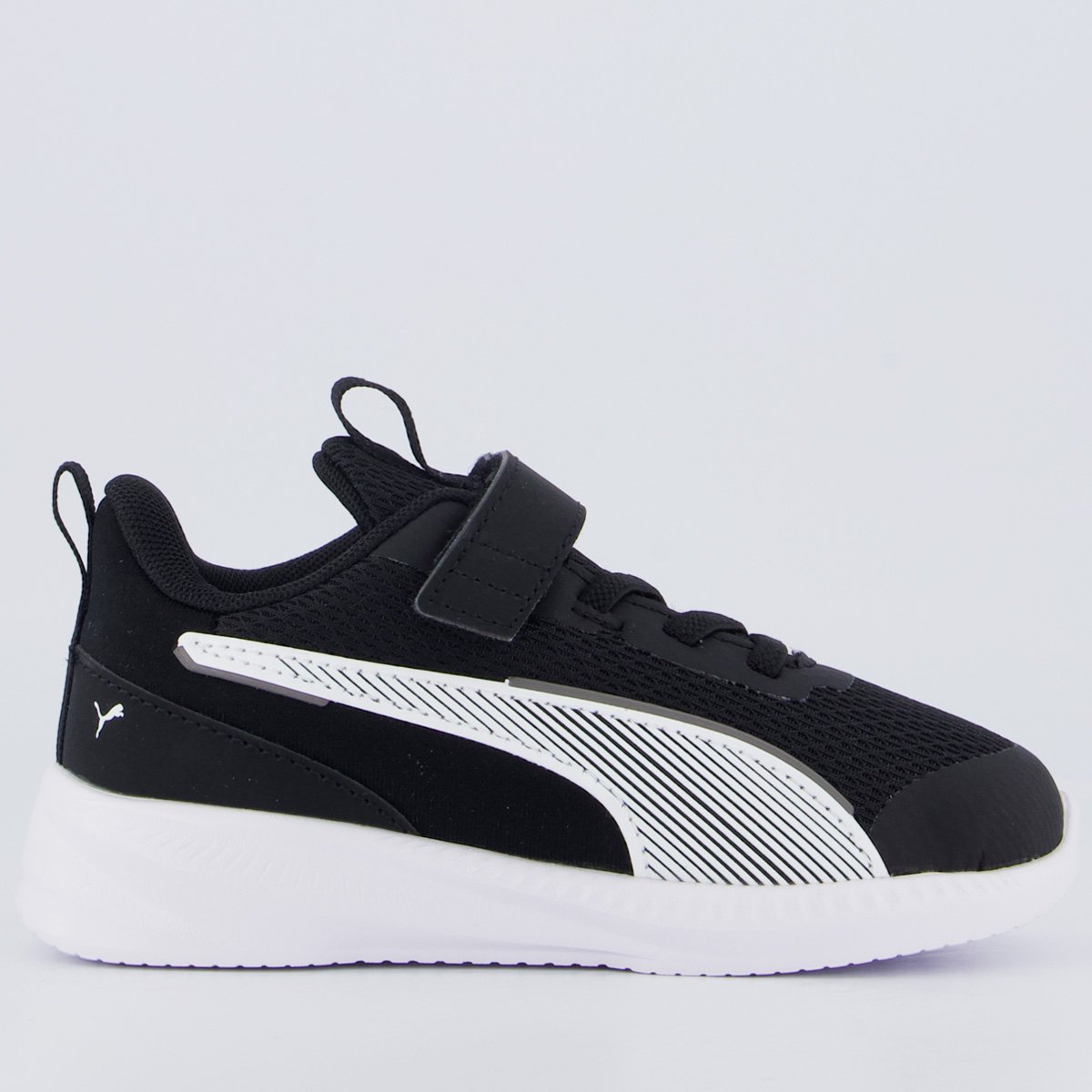 Tênis Puma Flyer 3 Infantil Preto e Branco