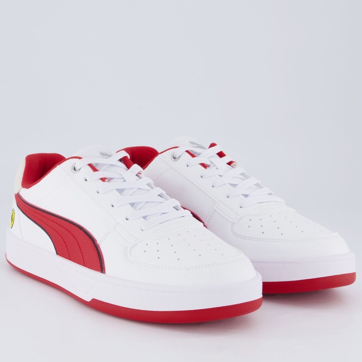 Tênis Puma Ferrari Caven 2.0 Branco e Vermelho Branco/Vermelho 2