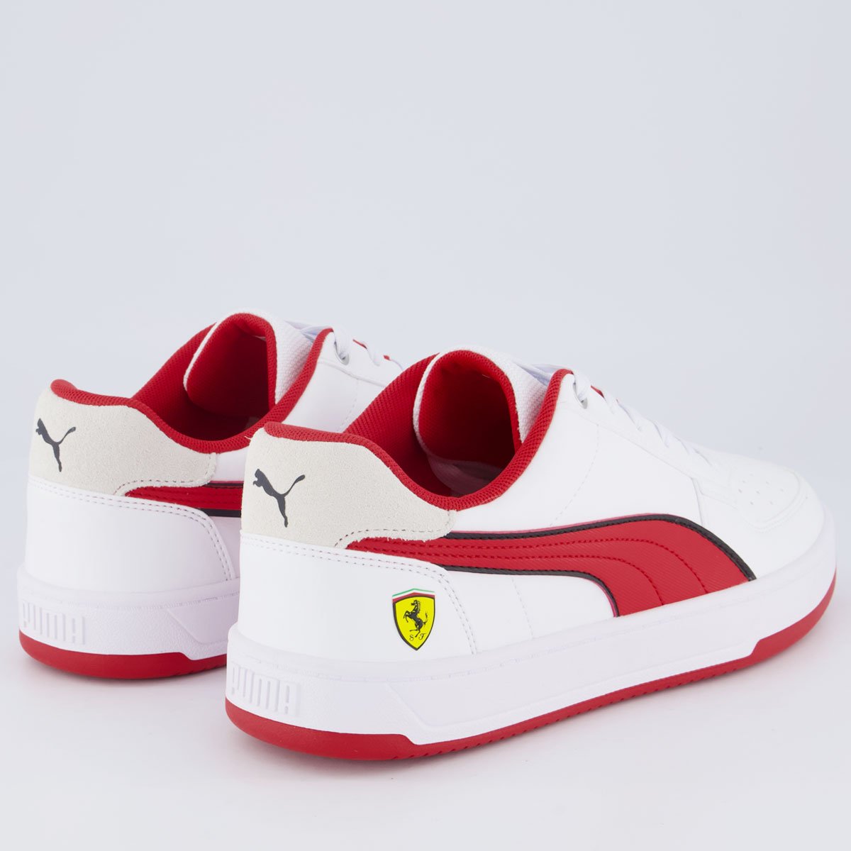 Tênis Puma Ferrari Caven 2.0 Branco e Vermelho Branco/Vermelho 3