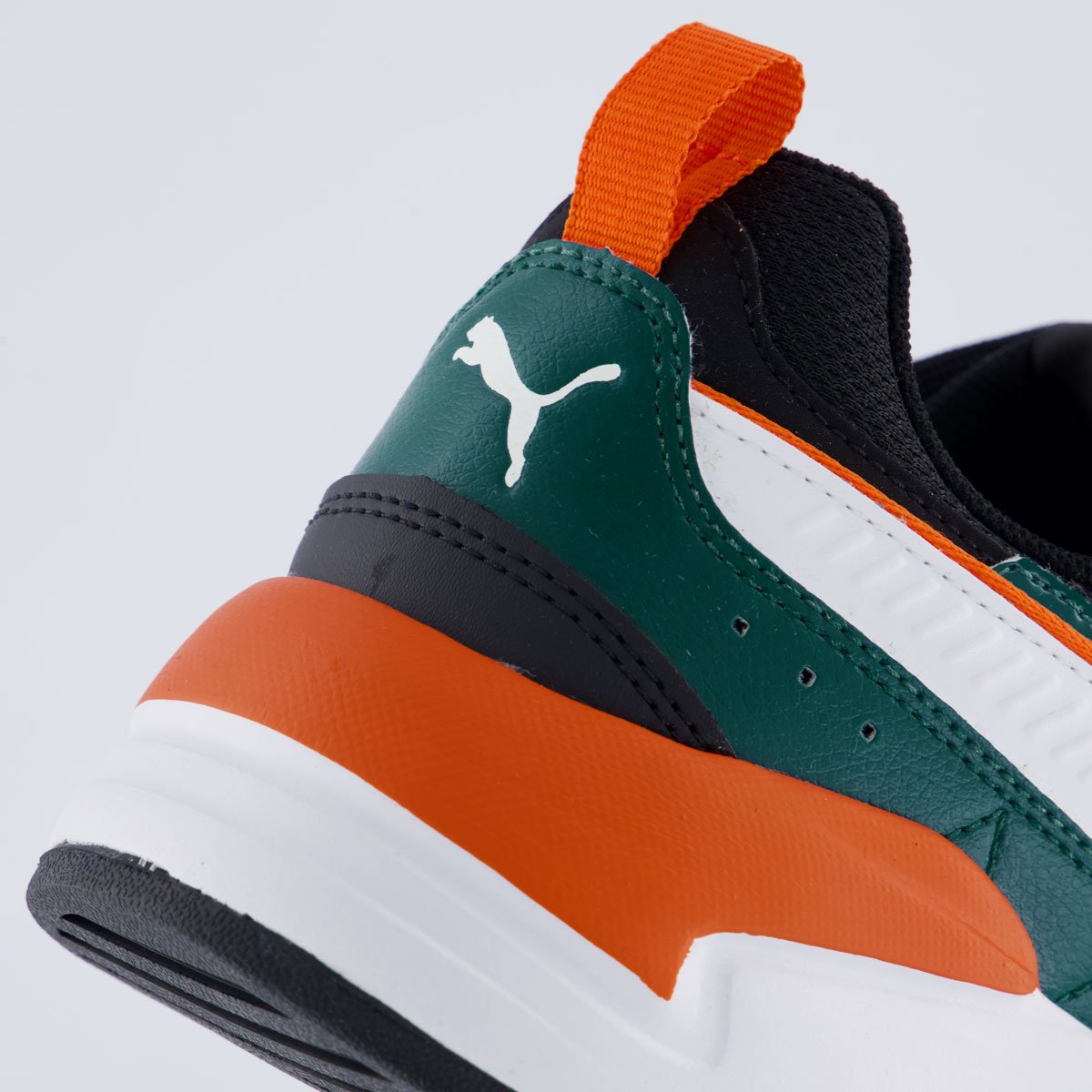 Tênis Puma X-Ray 2 Square Branco e Verde Branco/Verde/Laranja 6
