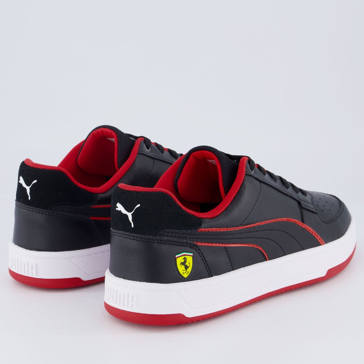 Tênis Puma Ferrari Caven 2.0 Preto e Branco Preto/Vermelho 3