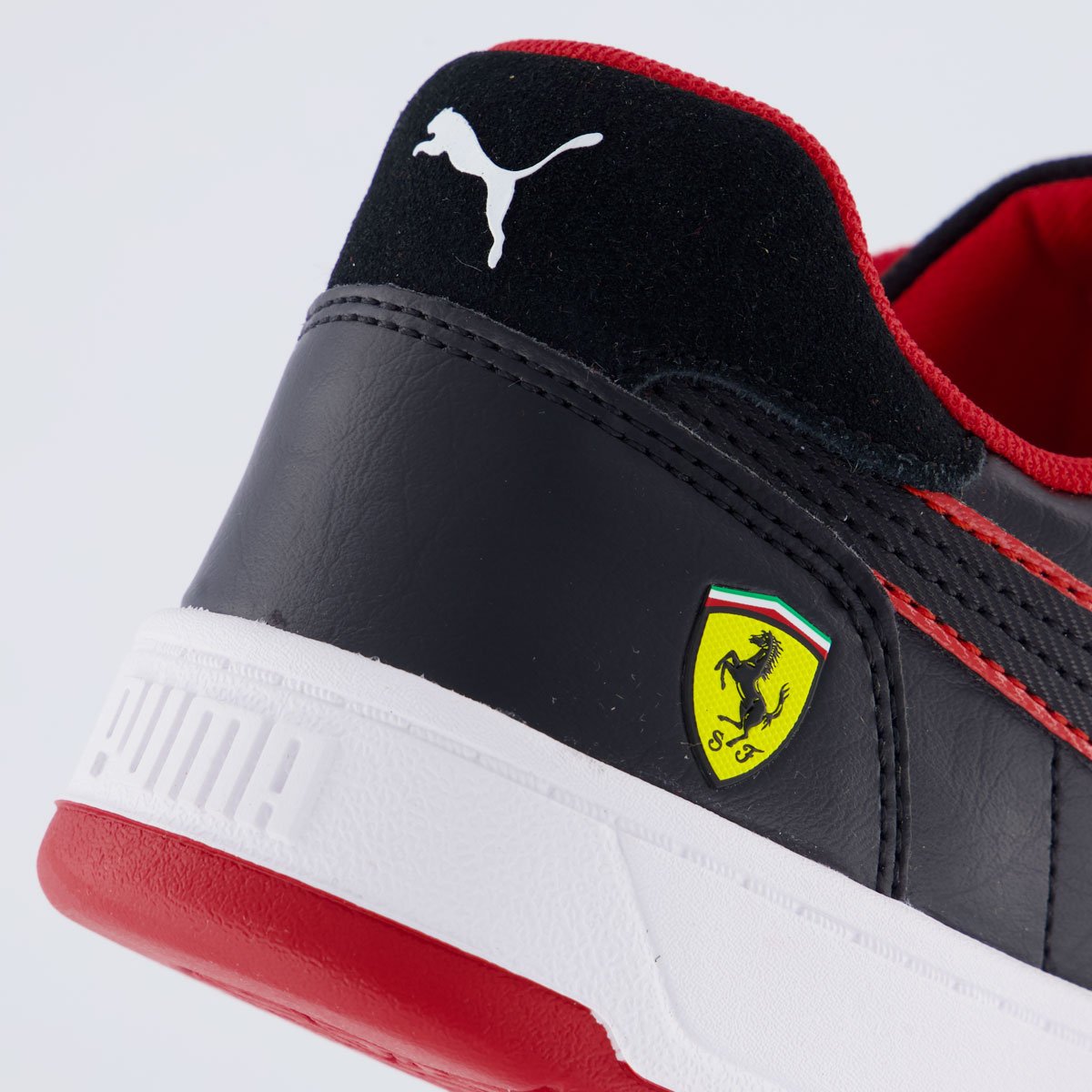 Tênis Puma Ferrari Caven 2.0 Preto e Branco Preto/Vermelho 6