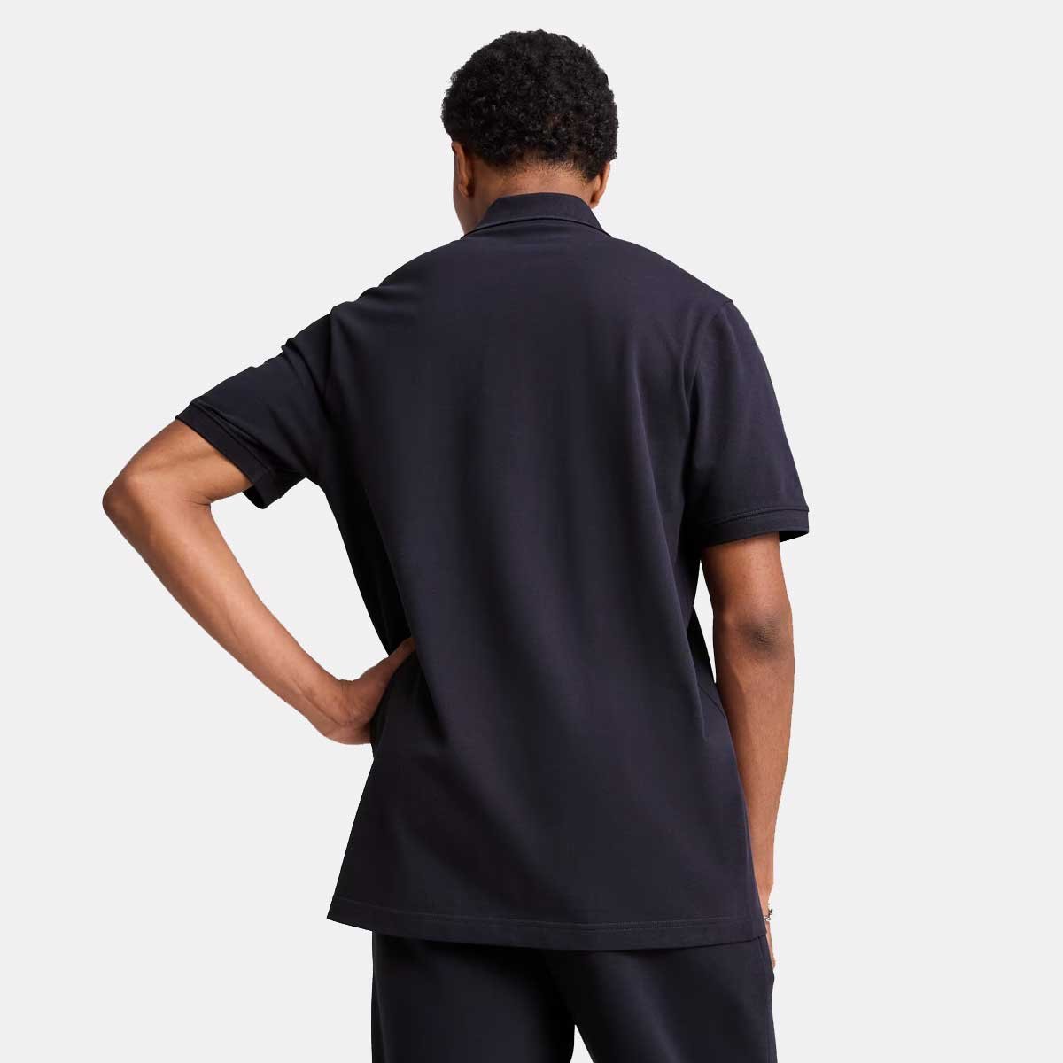 Polo Puma Pique Azul Marinho Preto 2