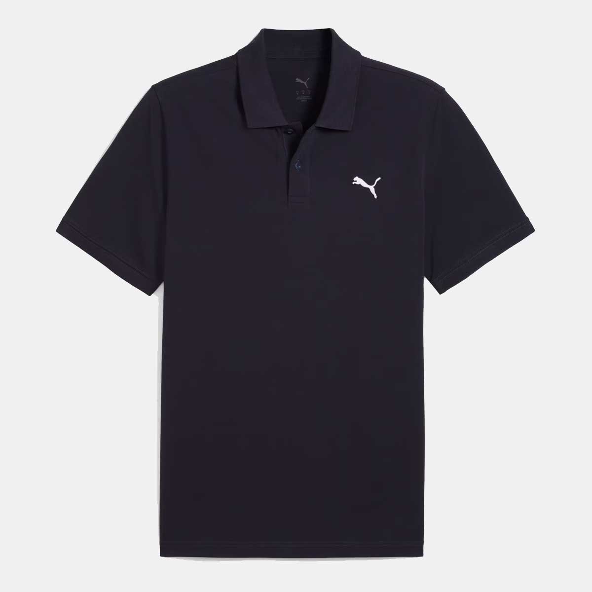 Polo Puma Pique Azul Marinho Preto 3