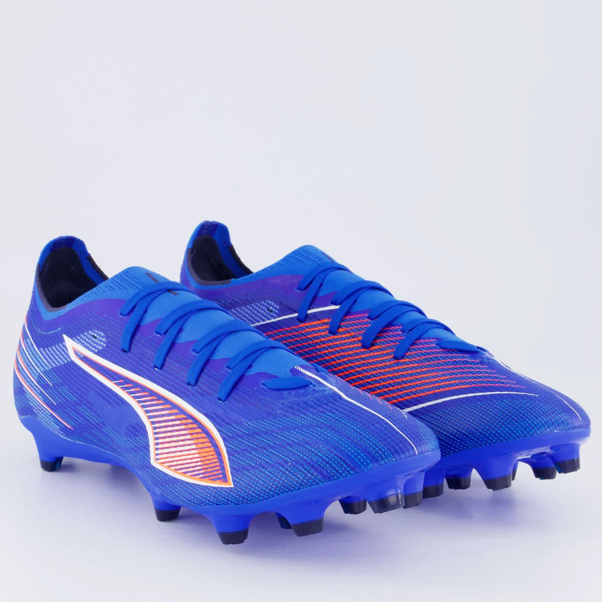 Chuteira Puma Ultra 6 Match FG/AG Campo Azul e Laranja Azul 2