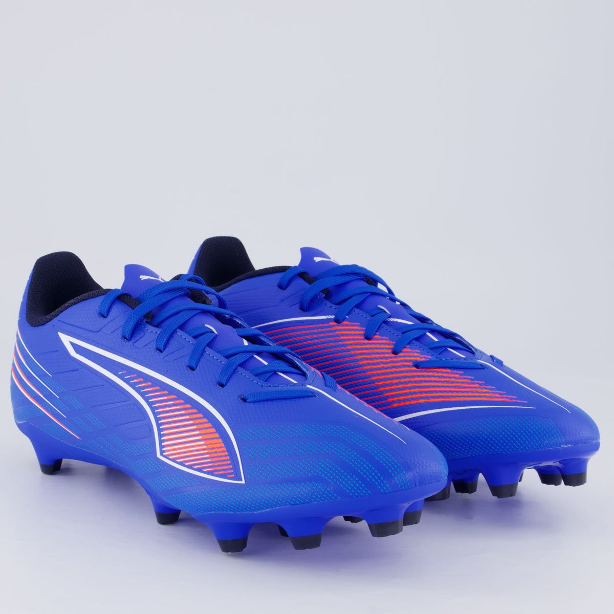 Chuteira Puma Ultra 6 Play FG/AG Campo Azul e Laranja Azul/Laranja 2