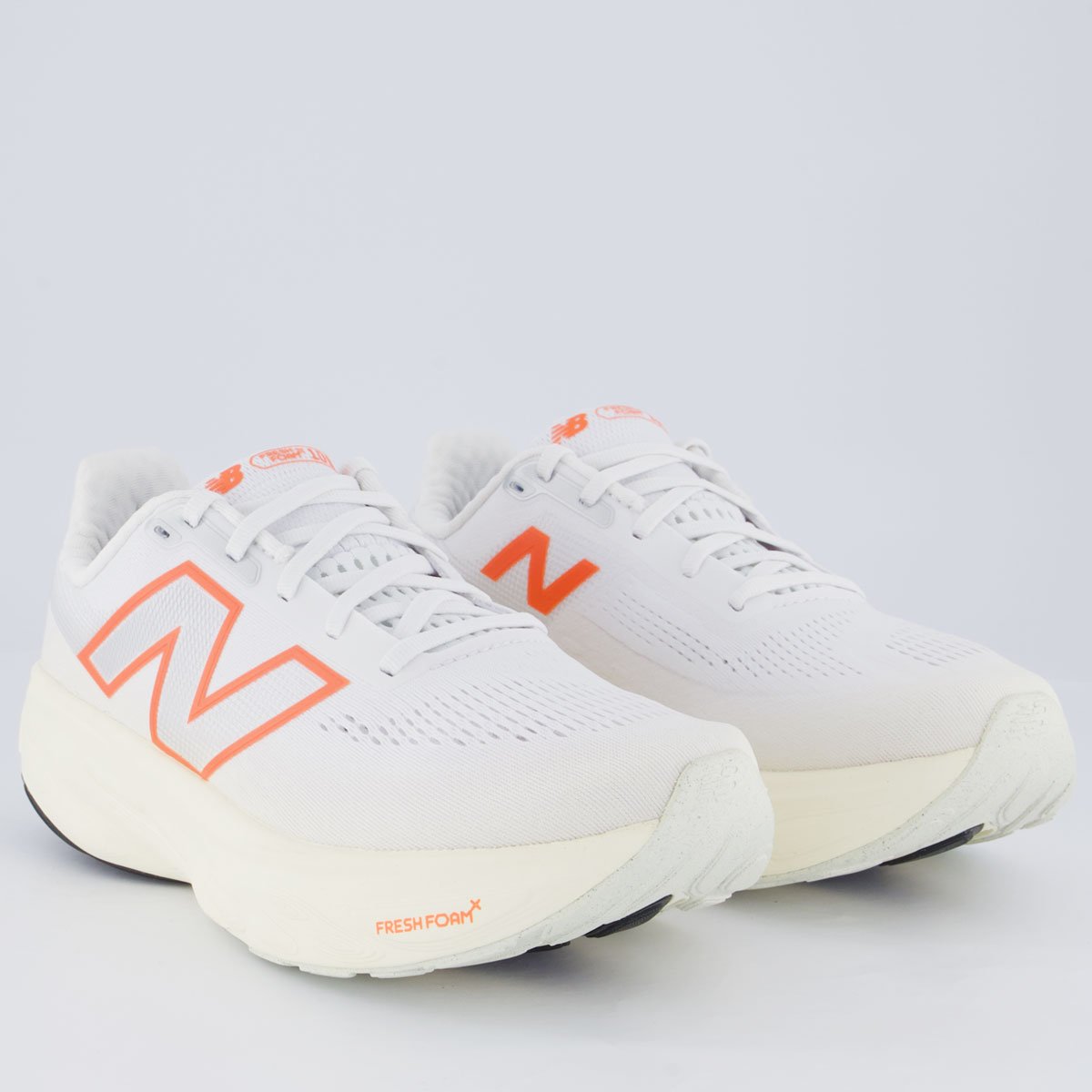 Tênis New Balance Fresh Foam X 1080 V14 Feminino Branco e Laranja Branco/Laranja 2