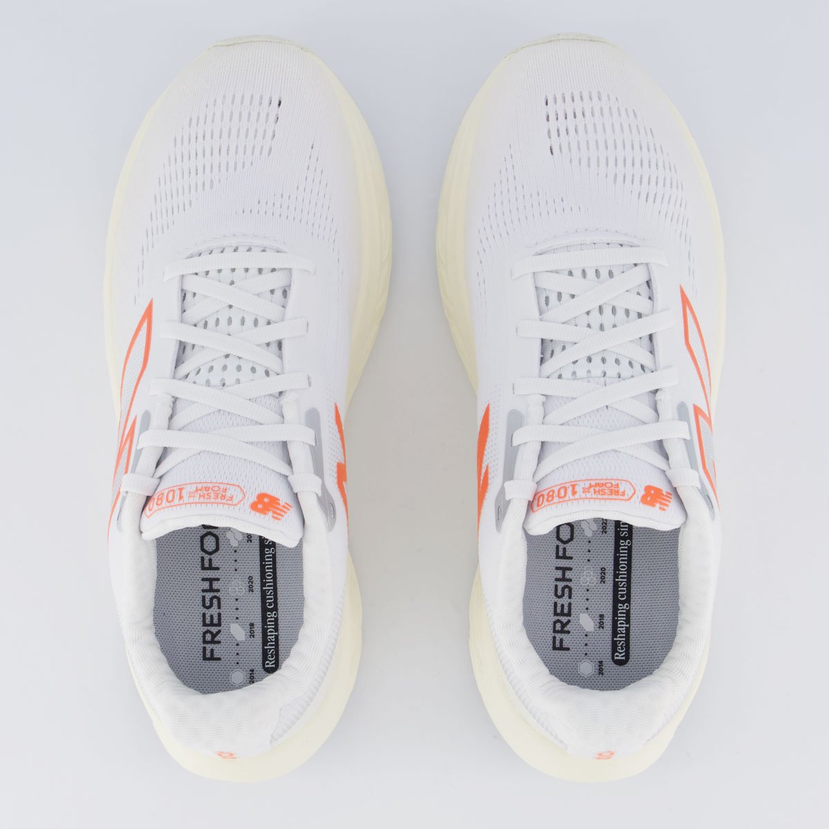Tênis New Balance Fresh Foam X 1080 V14 Feminino Branco e Laranja Branco/Laranja 4