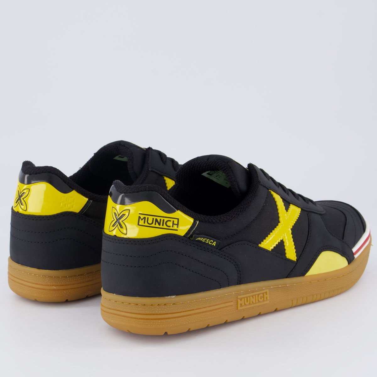 Chuteira Munich Gresca Preta e Amarela Futsal Preto/Amarelo 3