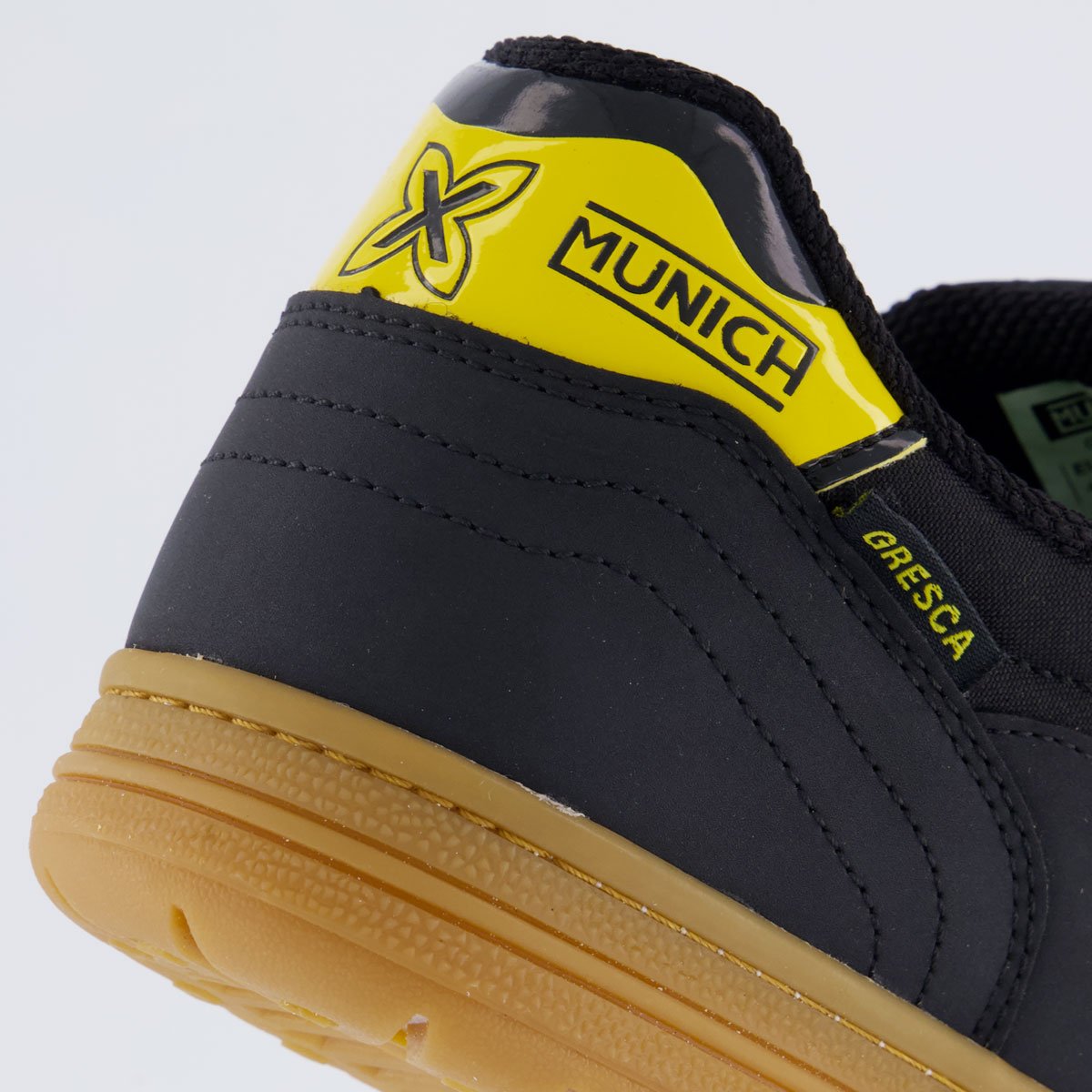 Chuteira Munich Gresca Preta e Amarela Futsal Preto/Amarelo 6