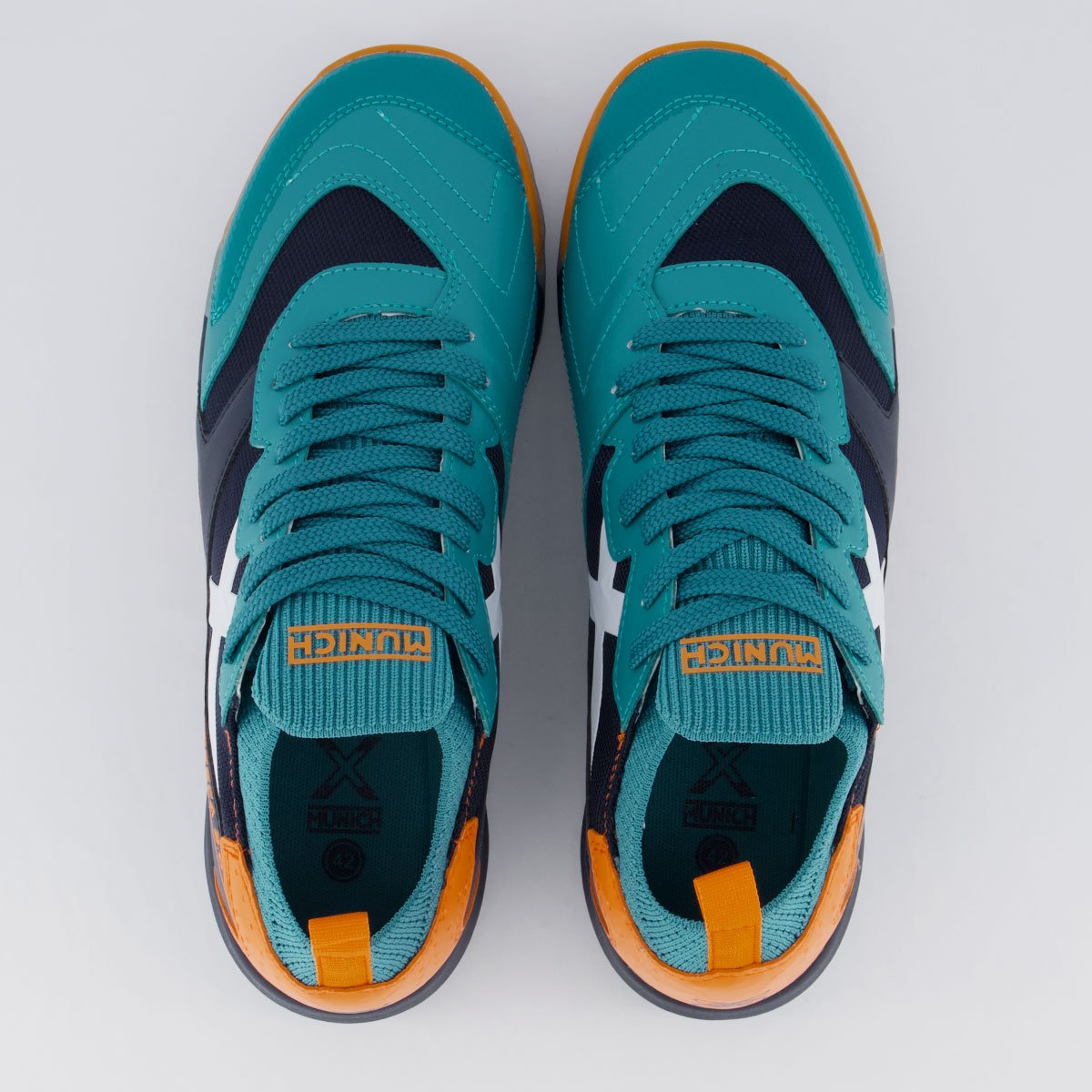 Chuteira Munich New Gresca 2.0 Futsal Azul e Laran Multicores 4