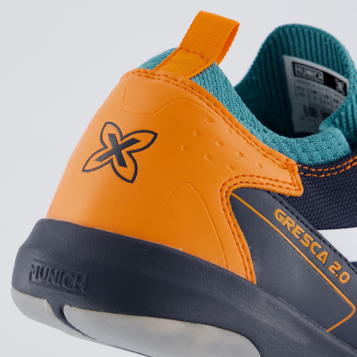 Chuteira Munich New Gresca 2.0 Futsal Azul e Laran Multicores