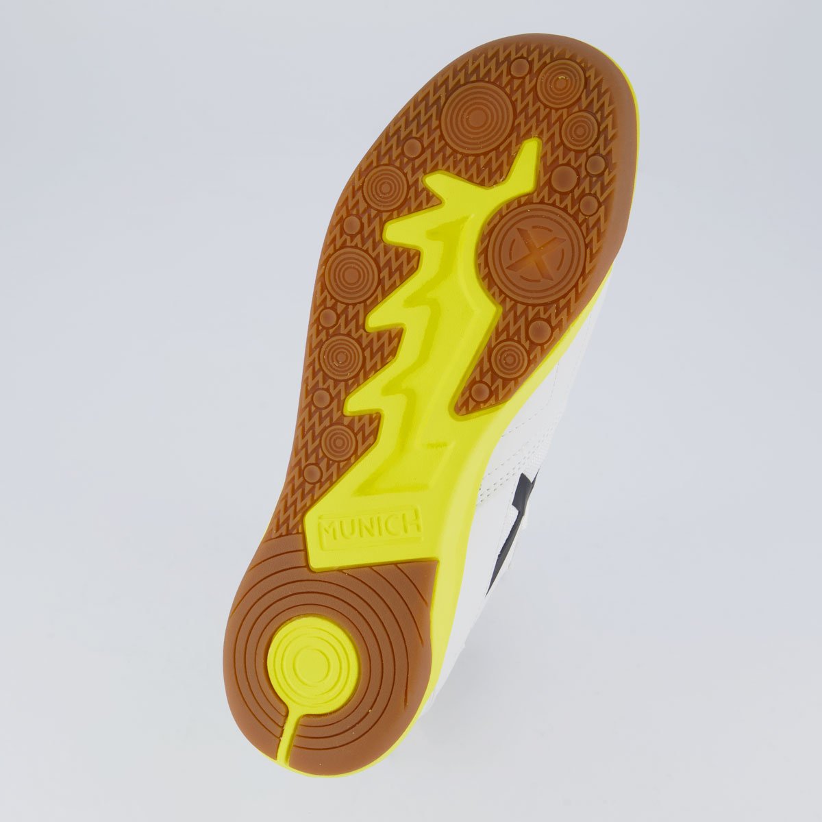 Chuteira Munich New Gresca 2.0 Branca e Amarela Futsal Branco/Amarelo 5