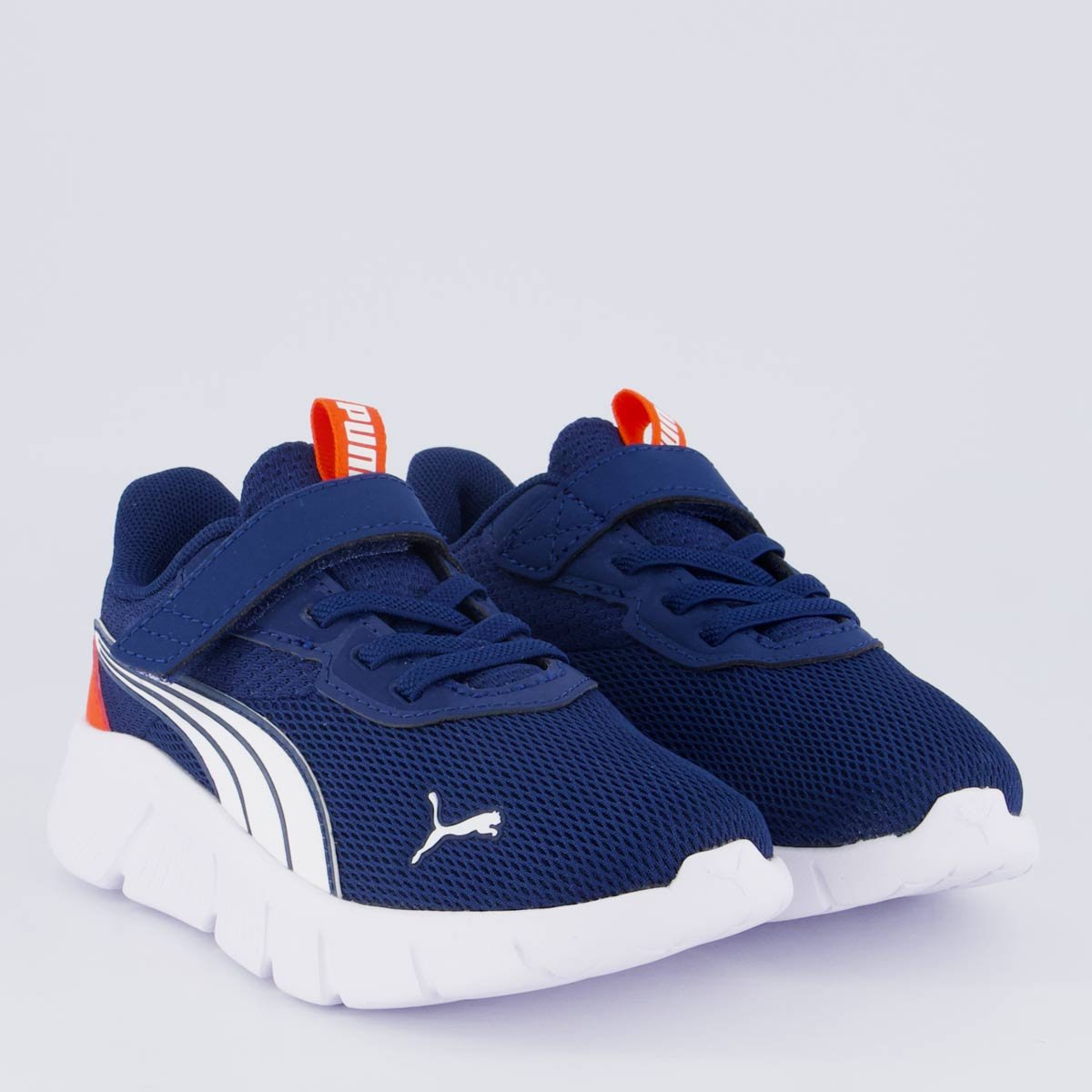 Tênis Puma Flexfocus Modern Juvenil Marinho e Laranja Marinho/Laranja 2