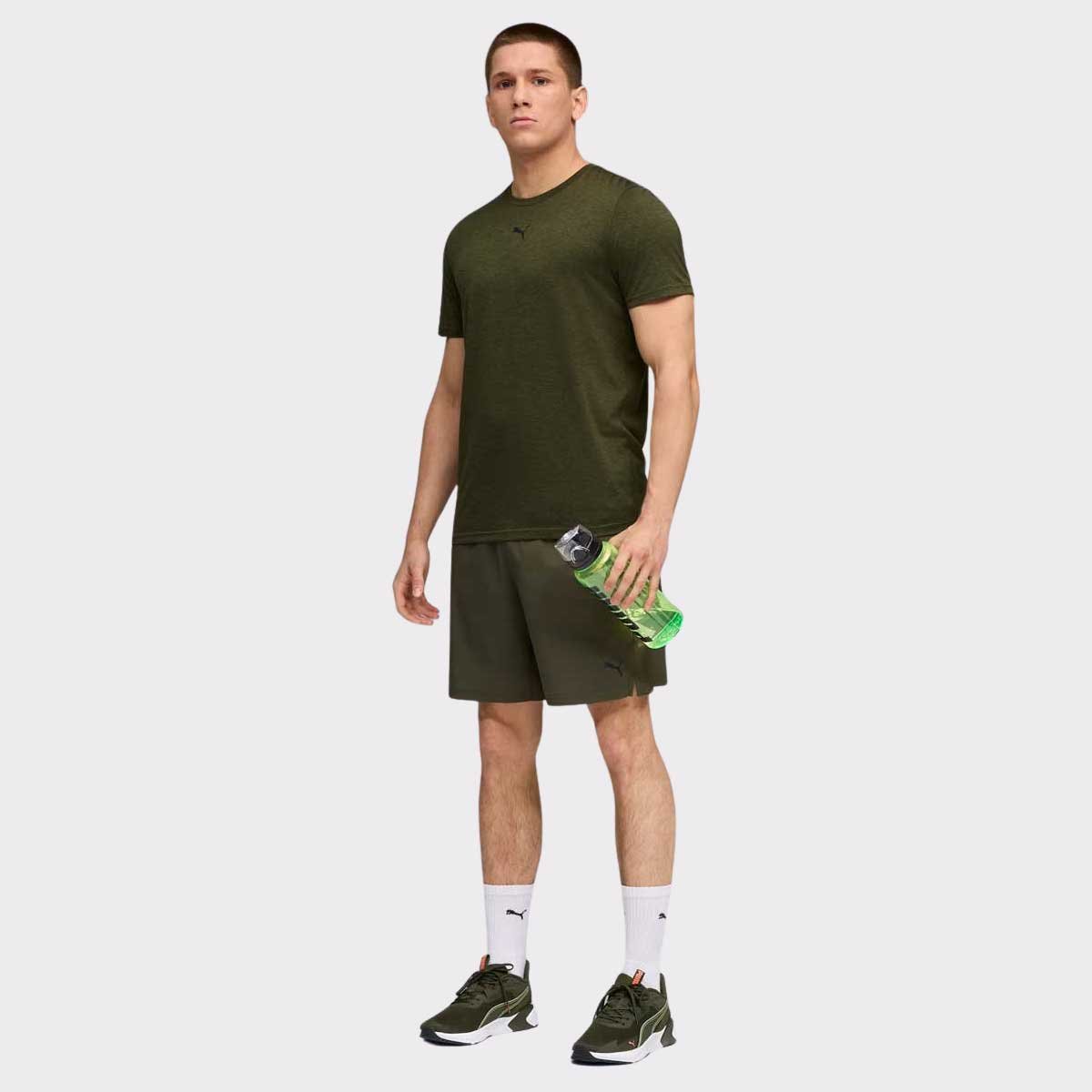 Shorts Puma Tad Essentials 7 Verde Oliva Verde 3