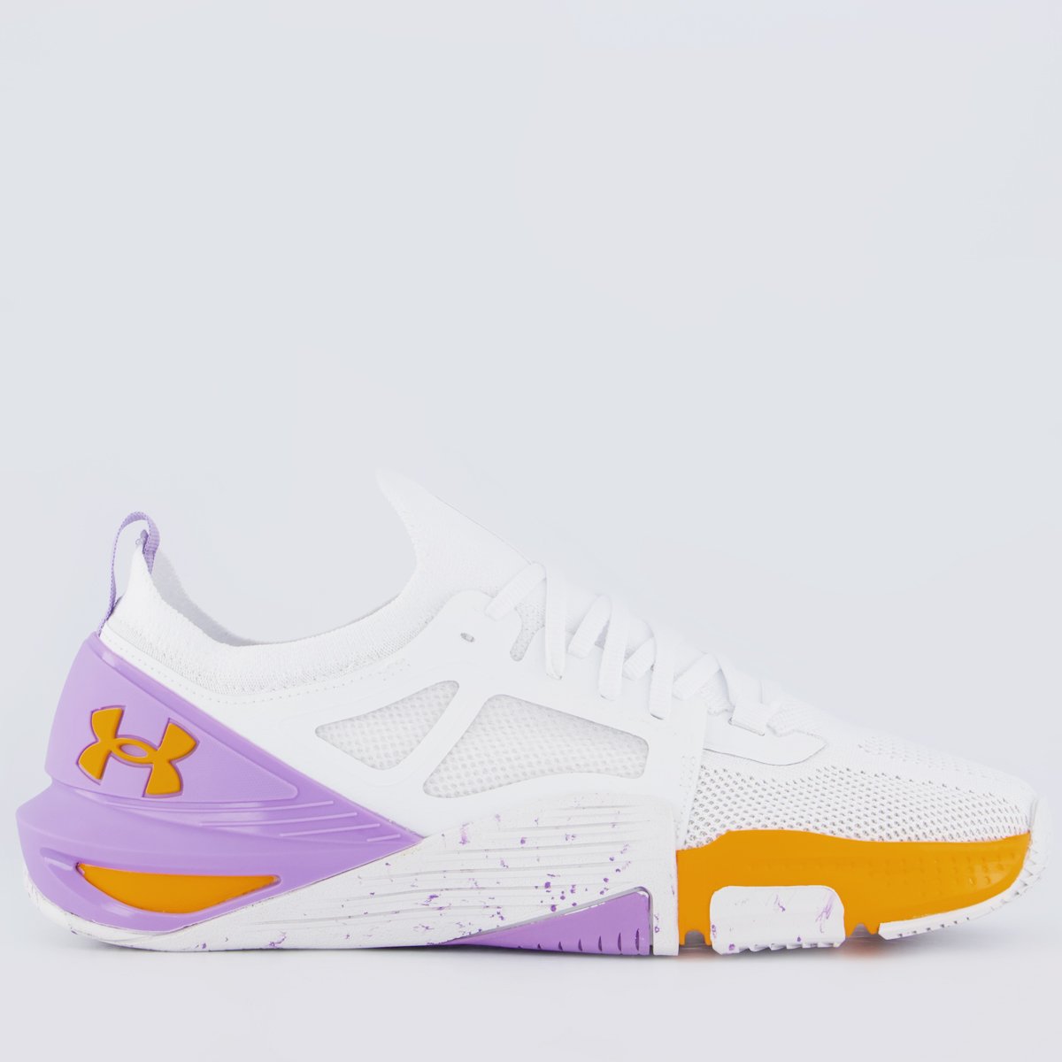 Tênis Under Armour Tribase Cross 2 Branco e Lilás Branco/Lilás/Laranja 1
