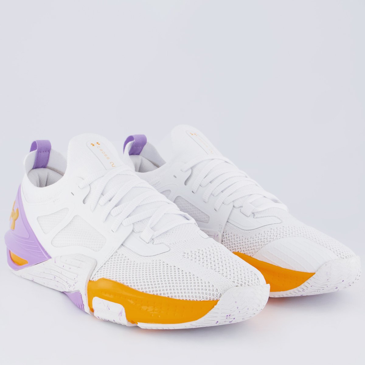 Tênis Under Armour Tribase Cross 2 Branco e Lilás Branco/Lilás/Laranja 2