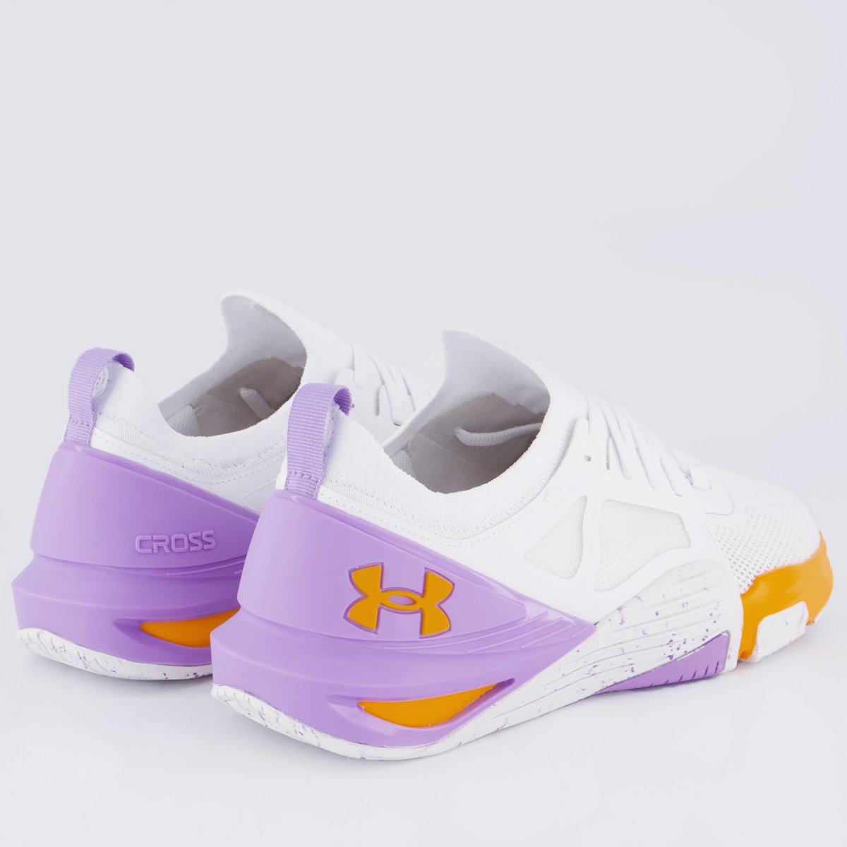Tênis Under Armour Tribase Cross 2 Branco e Lilás Branco/Lilás/Laranja 3
