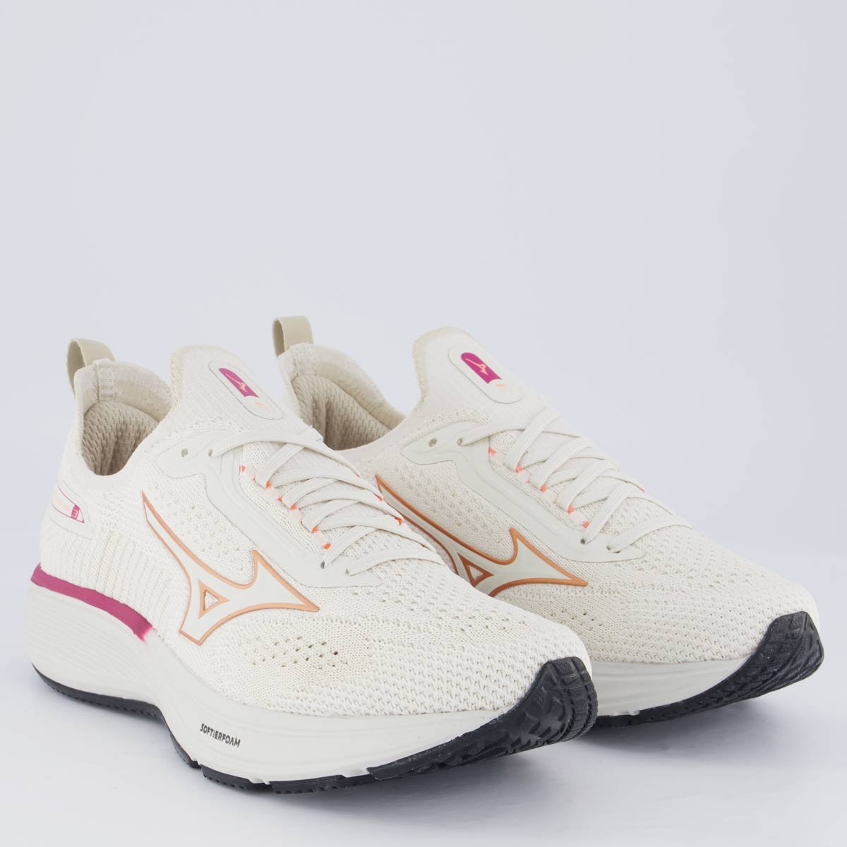 Tênis Mizuno Cool Ride 3 Feminino Bege Bege 2