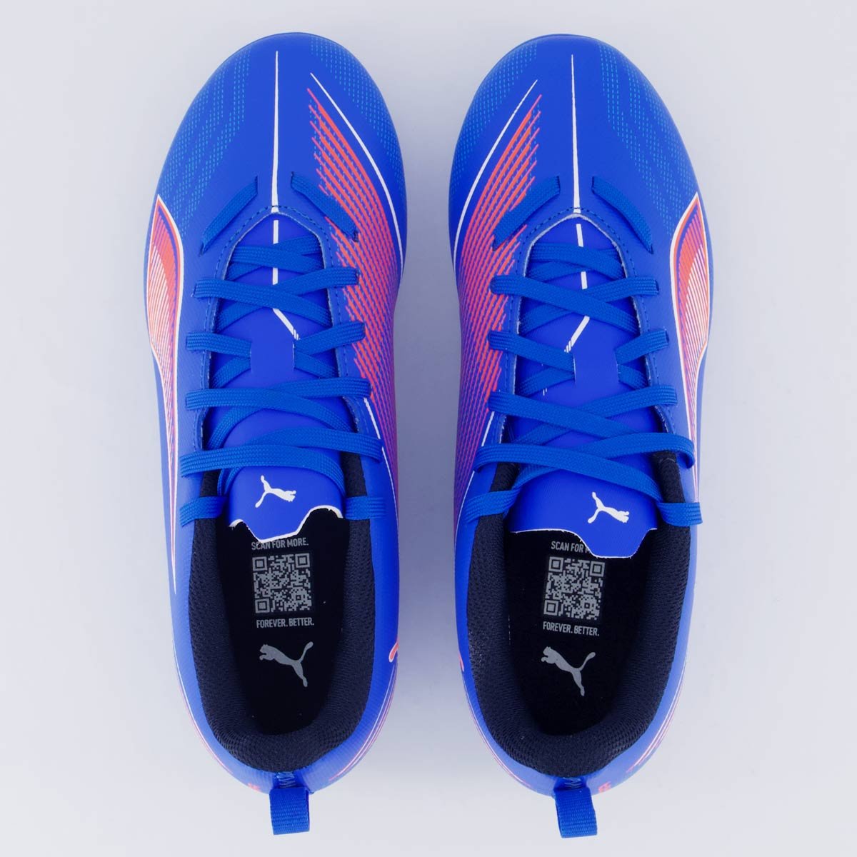 Chuteira Puma Ultra 6 Play FG/AG Campo Juvenil Azul Azul 4