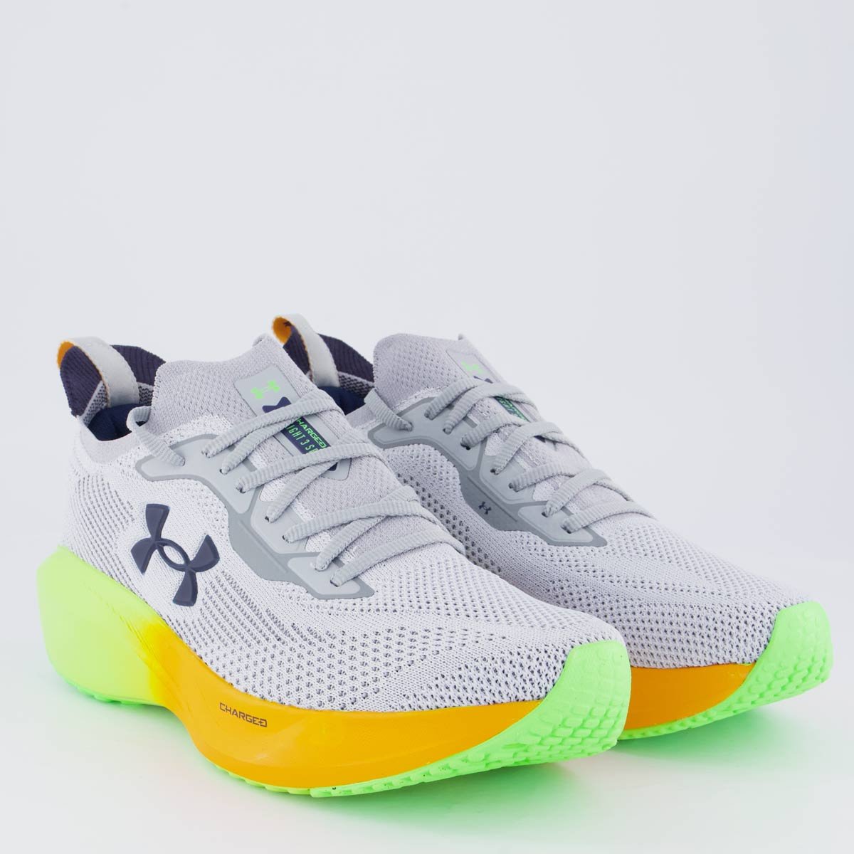 Tênis Under Armour Charged Slight 3 SE Cinza Cinza/Laranja 2