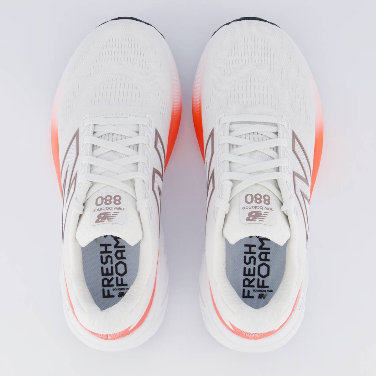 Tênis New Balance Fresh Foam X 880 V15 Feminino Off White Off White/Laranja 4
