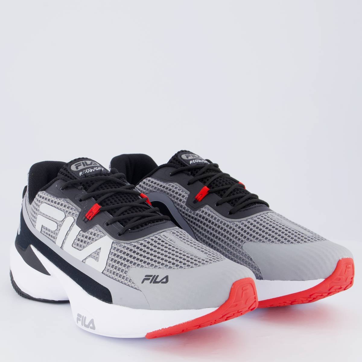 Tênis Fila Recovery Cinza e Preto Cinza/Preto 2