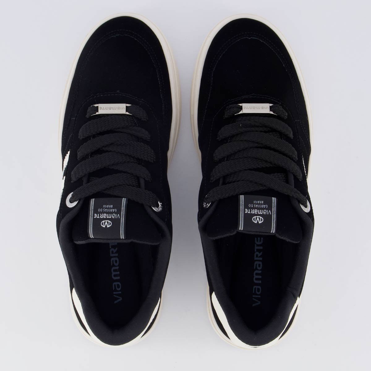 Tênis Via Marte V281 Feminino Preto Preto/Branco 4